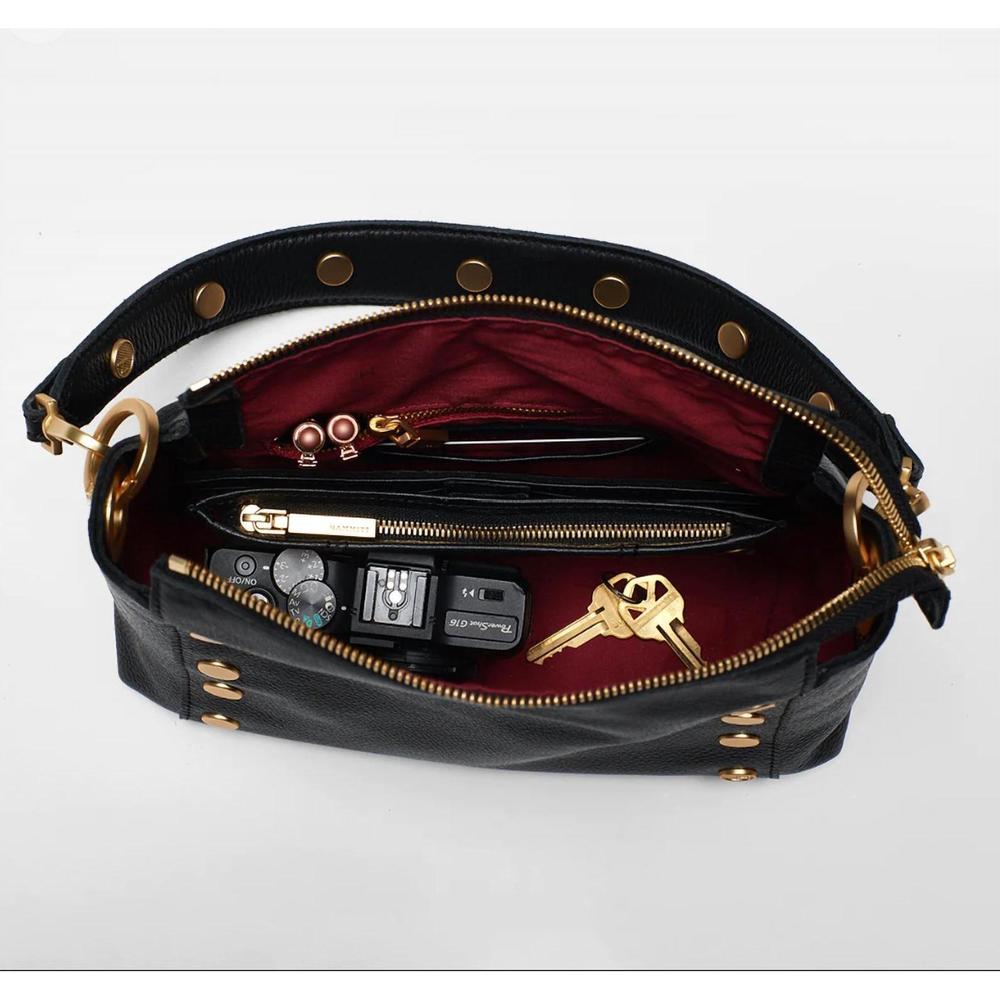 Hammitt Black Leather Bryant Medium Shoulder Bag with Gold Hardware - Picture 6 of 6